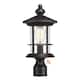 Dusk to Dawn Outdoor Post Light, Outdoor Lighting - 8" x 8" x 16.6" - Black