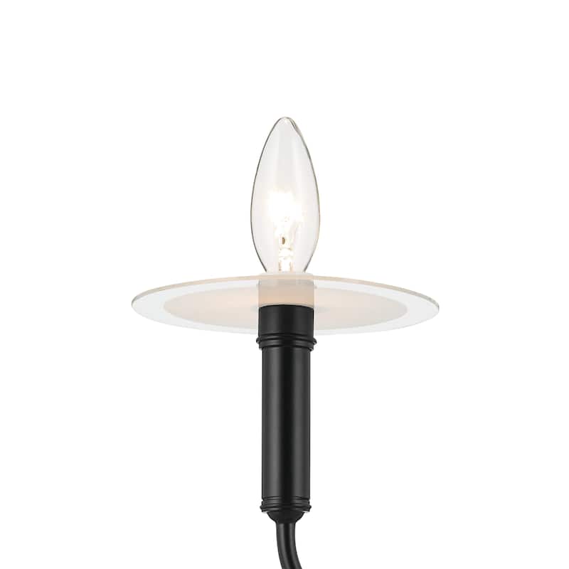 Eadie 41.25 Inch 8 Light Chandelier in Black