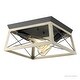 preview thumbnail 7 of 5, Luxury Industrial Chic Ceiling Fixture, 6"H x 12"W, with Modern Farmhouse Style, Charcoal Finish by Urban Ambiance