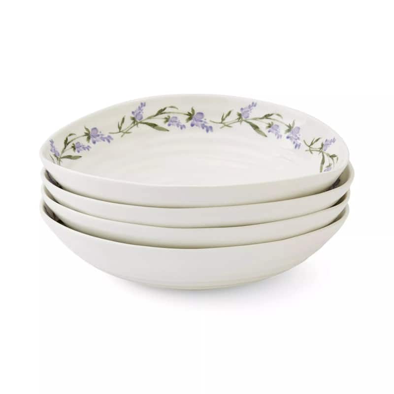 Portmeirion Set of 4 Sophie Conran Lavandula Pasta Bowls - 9.25" D x 2.25" H