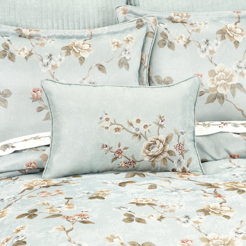 J. Queen New York Prestige Boudoir Decorative Throw Pillow - Accent - Polyester - Spa