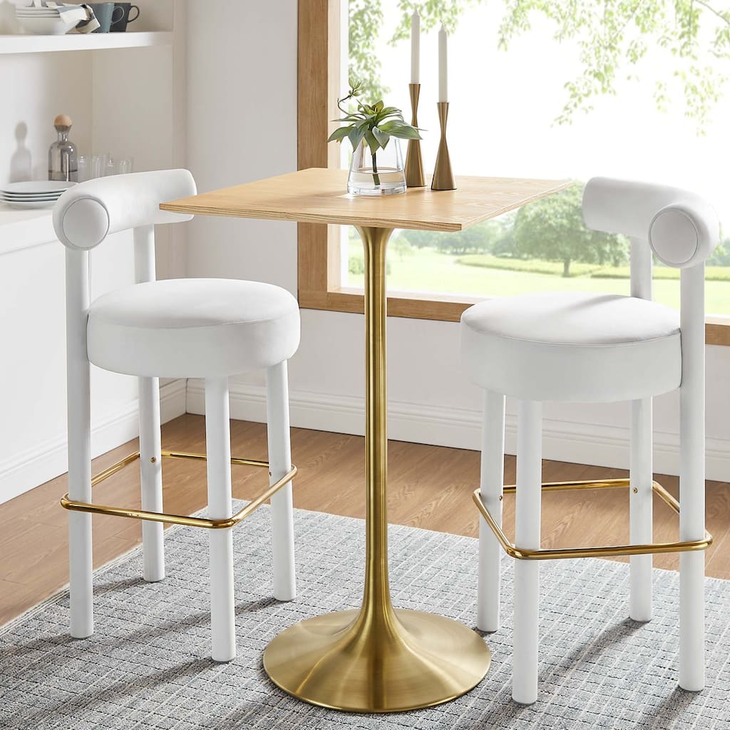 Lippa Square Wood Bar Table