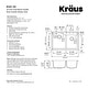 preview thumbnail 32 of 42, KRAUS Forteza Granite 33 inch 60/40 Undermount Drop-in Kitchen Sink