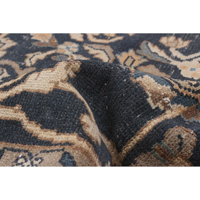 ECARPETGALLERY Hand-knotted Antalya Vintage Navy Wool Rug - 5'0 x 10'6