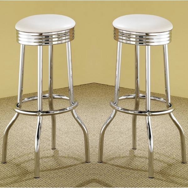 White chrome bar best sale stools
