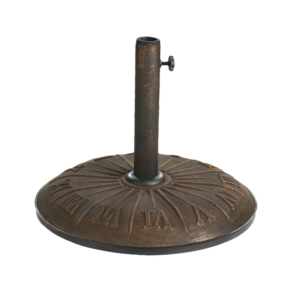 Textured Sundial 33-pound Resin Compound Umbrella Base