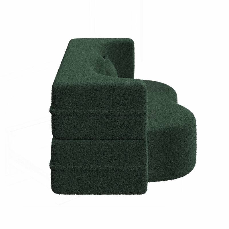 Versatile Convertible Foam Sofa Bed with Removable Cushions and Pillows