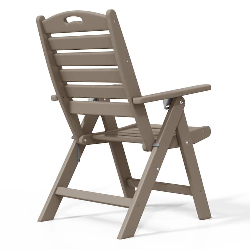 Laguna Foldable Highback Patio Dining Chair with Adjustable Recline Feature