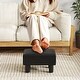preview thumbnail 23 of 28, Gymax PU Leather Ottoman Rectangular Footrest Small Stool - See Details