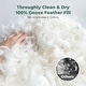 preview thumbnail 16 of 16, 2 Pack Medium Goose Feather Down Bed Pillows with Soft Cotton Cover - White