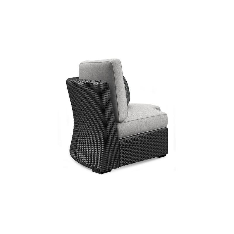 Signature Design by Ashley Beachcroft Black/Gray 5-Piece Outdoor Sectional - 130"W x 130"D x 35.75"H
