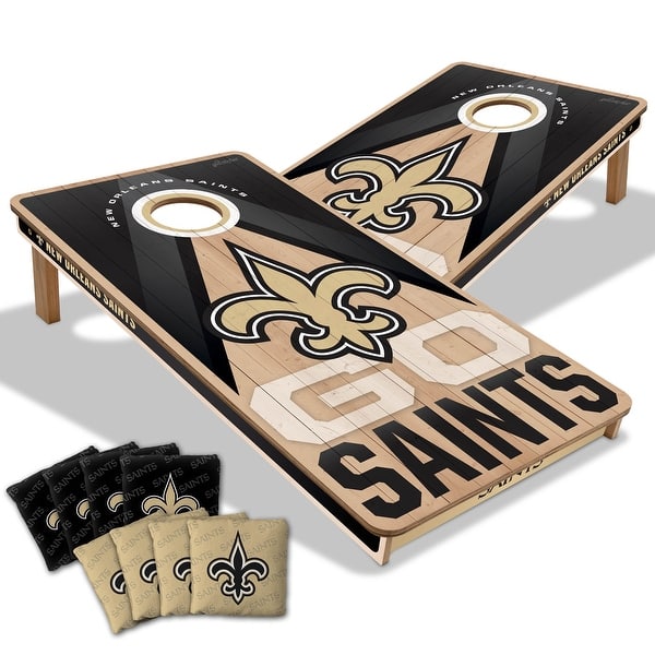 slide 2 of 7, New Orleans Saints NFL 2x4 Professional Cornhole Board Set Include Carrying Case