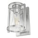 preview thumbnail 3 of 10, Hunter Astwood 1-Light Wall Sconce, Clear Glass, Damp-Rated, Bath or Hall Light - Contemporary, Transitional, Art-Deco