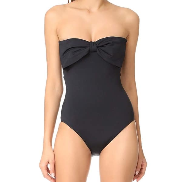 Shop Kate Spade Black Women S Size Medium M One Piece Bow Swimwear