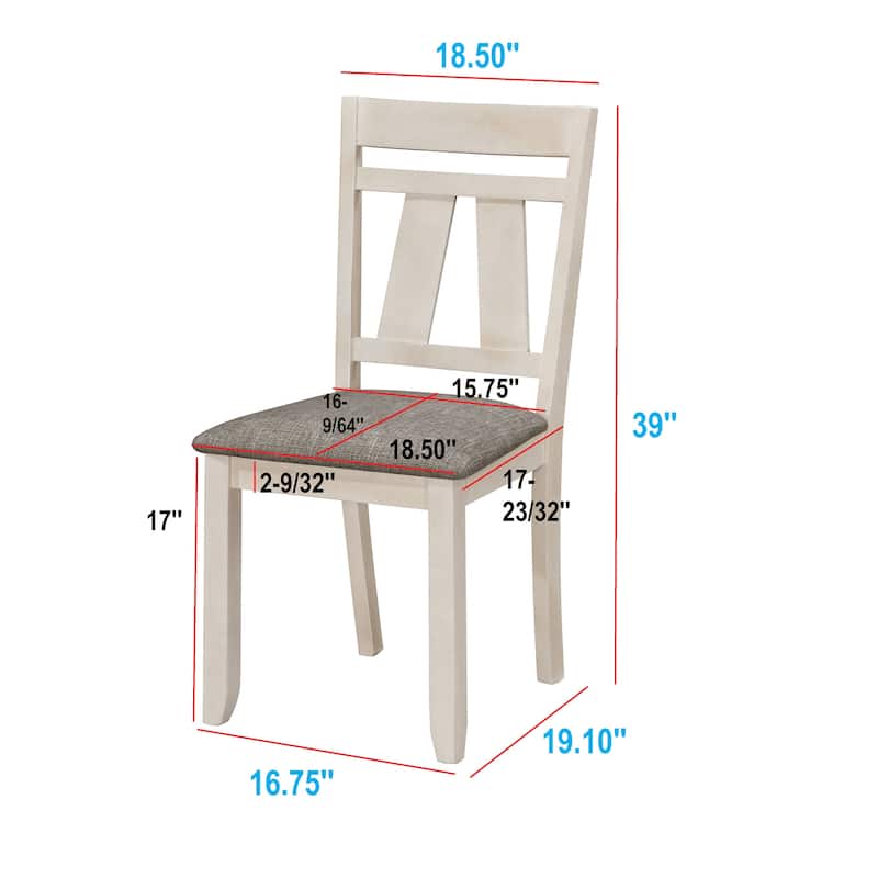 Freyya Chalk Gray Fabric Extendable Dining Room Set