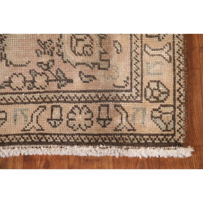 Hand Knotted Oriental 100% Wool Carpet Traditional Floral Yellow & Gold Tabriz Area Rug - 4' 8'' X 3' 1''