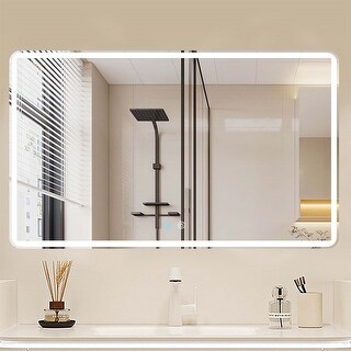 60 x 36 LED Mirror for Bathroom,Vanity Mirror,Dimmable Vanity Mirror ...