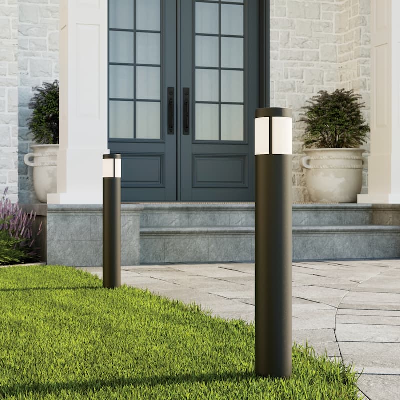Kichler Lighting 12 Volt 3000K LED 24" Round Bollards in Textured Black - 24