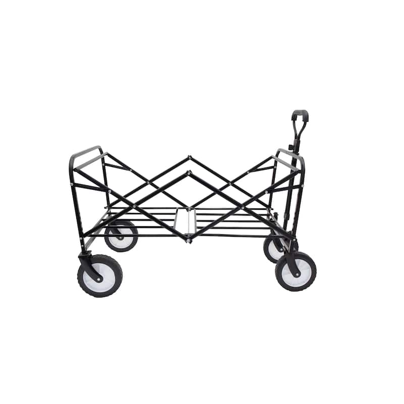 Collapsible Foldable Wagon Cart with Strapping System & 360 lb Capacity