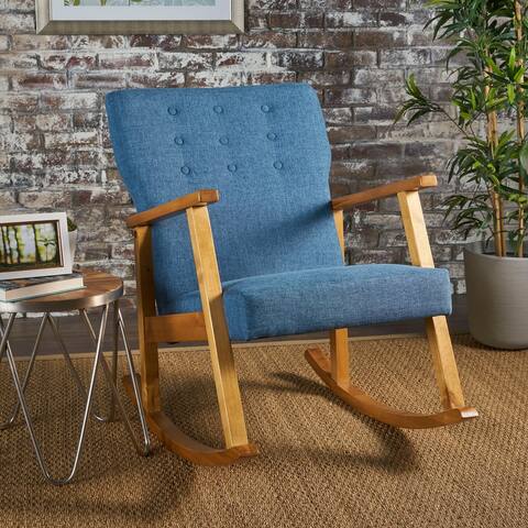 Harvey Mid Century Modern Fabric Rocking Chair by Christopher Knight Home