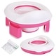 preview thumbnail 4 of 7, Portable Baby Potty Chair Cover with Splash Guard for Travel Pink