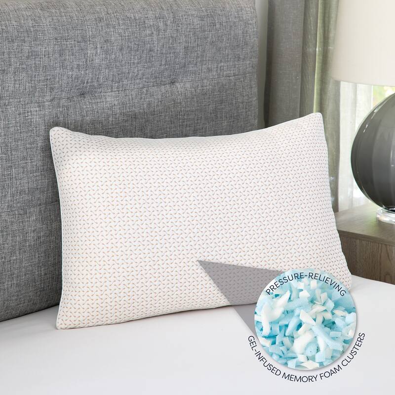 Bodipedic Memory Foam Cluster Pillow with Copper Cover