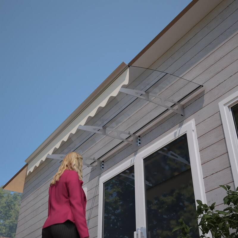 Wall-mounted window and door awnings for wooden wall rooms
