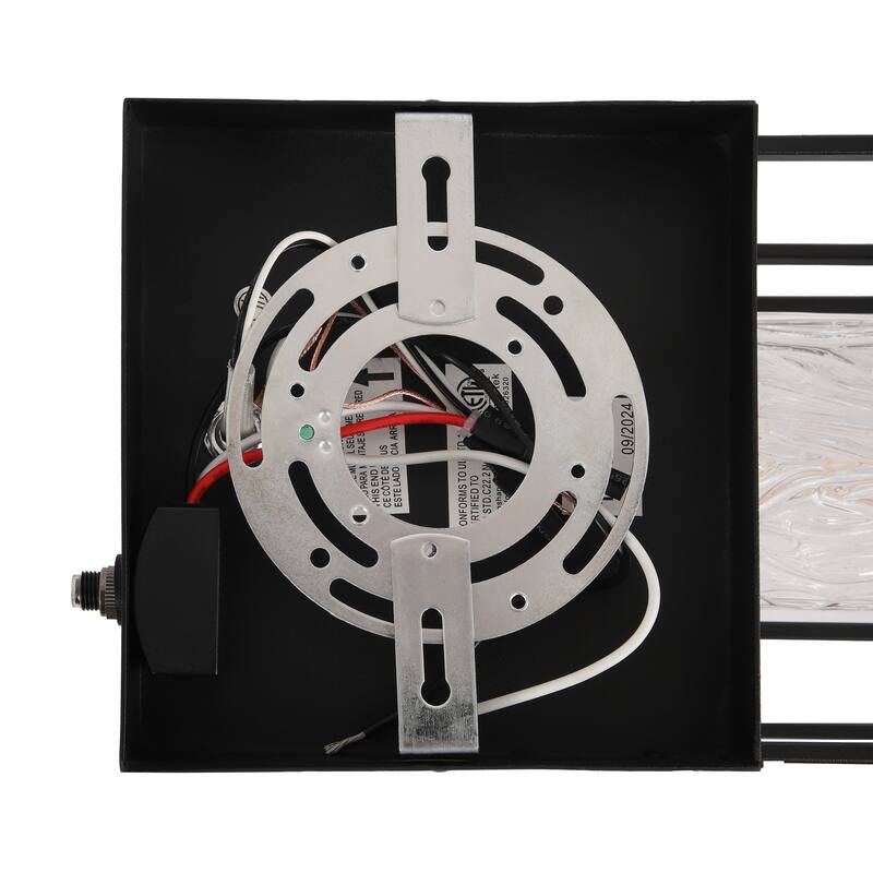 2 Pack Matte Black 1-Light Outdoor Wall Lighting Sconce Dusk to Dawn