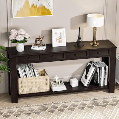 64-inch 4-Drawer Entryway Console Table
