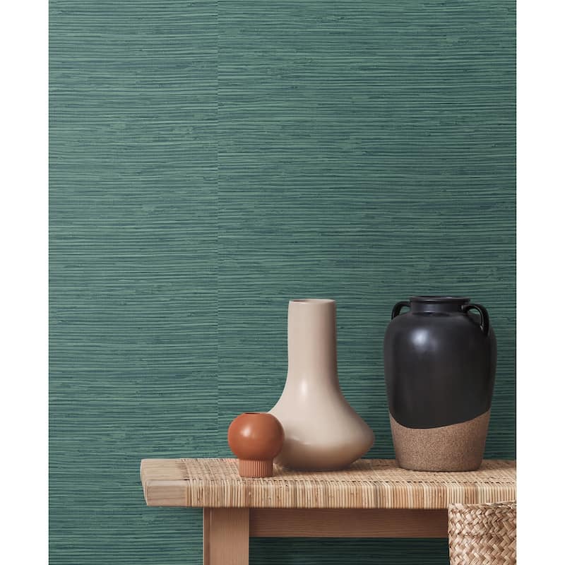 Stacy Garcia Home Saybrook Faux Rushcloth Peel and Stick Wallpaper