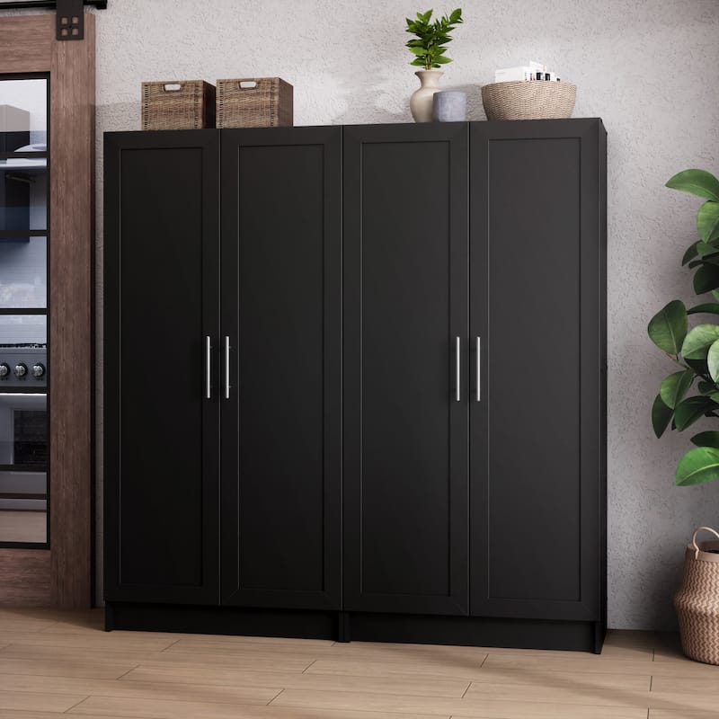 Prepac Elite Accent Cabinet with Panel Doors 16.75" D x 32" W x 65" H - 32 in W x 65 in H x 16.75 in D