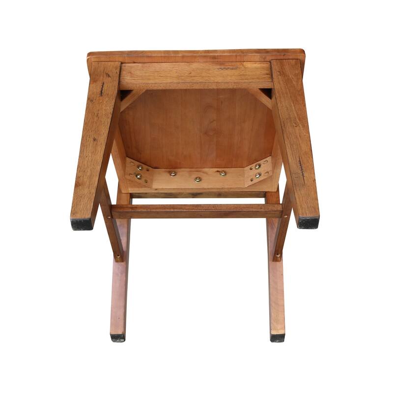 Solid Wood Double X-Back Dining Chairs, Set of 2