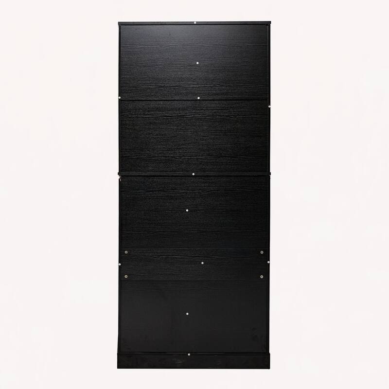 72" Fluted Kitchen Pantry Cabinet with 3 Keyboard Drawers
