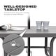 preview thumbnail 7 of 8, Nuu Garden Outdoor Square 37 Inch Iron Dining Table with 1.57 Inch Umbrella Hole