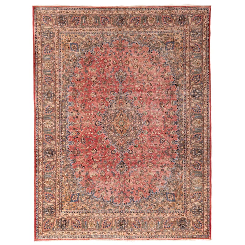 ECARPETGALLERY Hand-knotted Antalya Vintage Red Wool Rug - 9'5 x 12'1