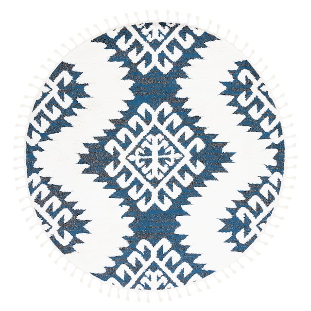 SAFAVIEH Moroccan Tassel Shag Iulieana Boho Tribal 2-inch Thick Rug