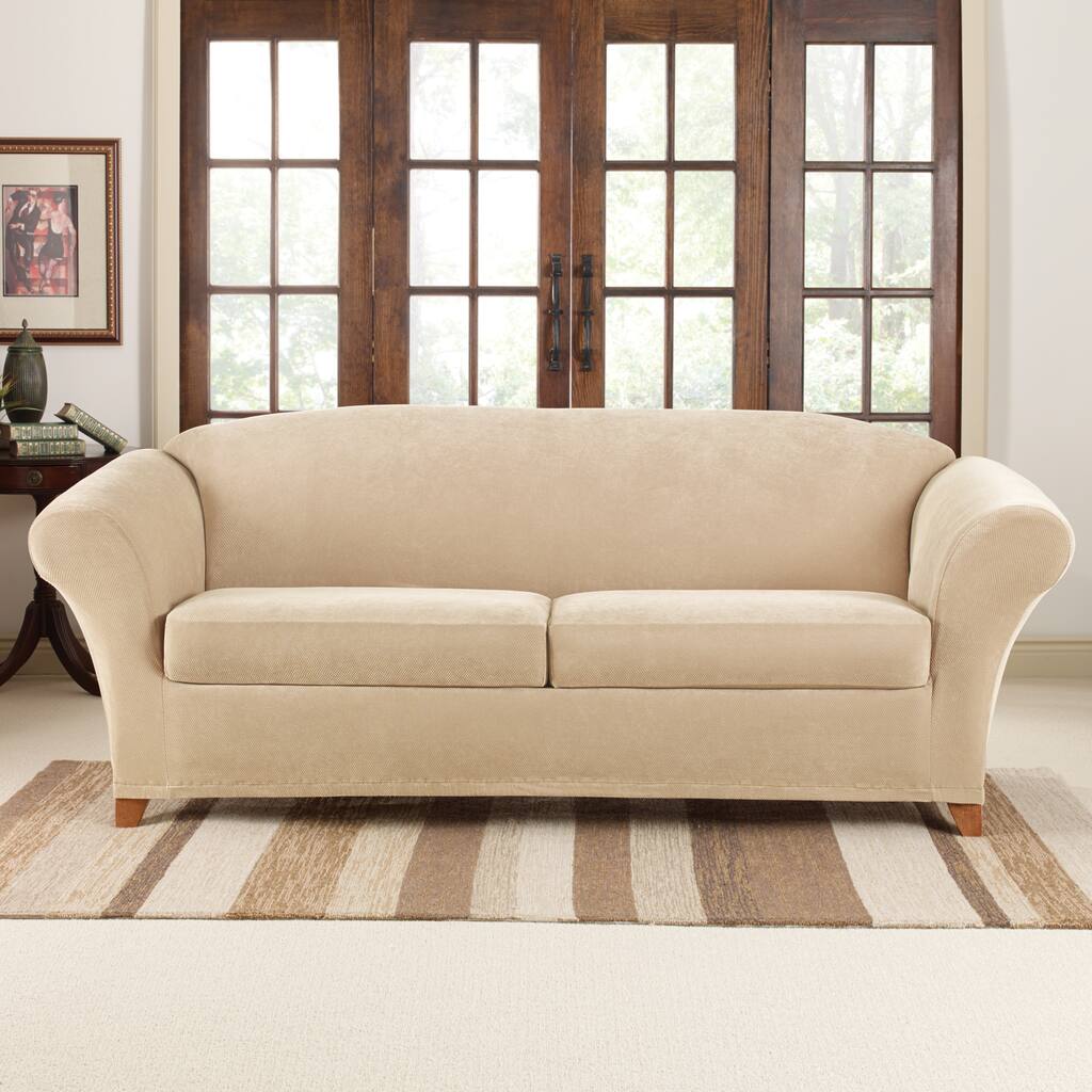 SureFit Stretch Pique 3 Piece Sofa Slipcover