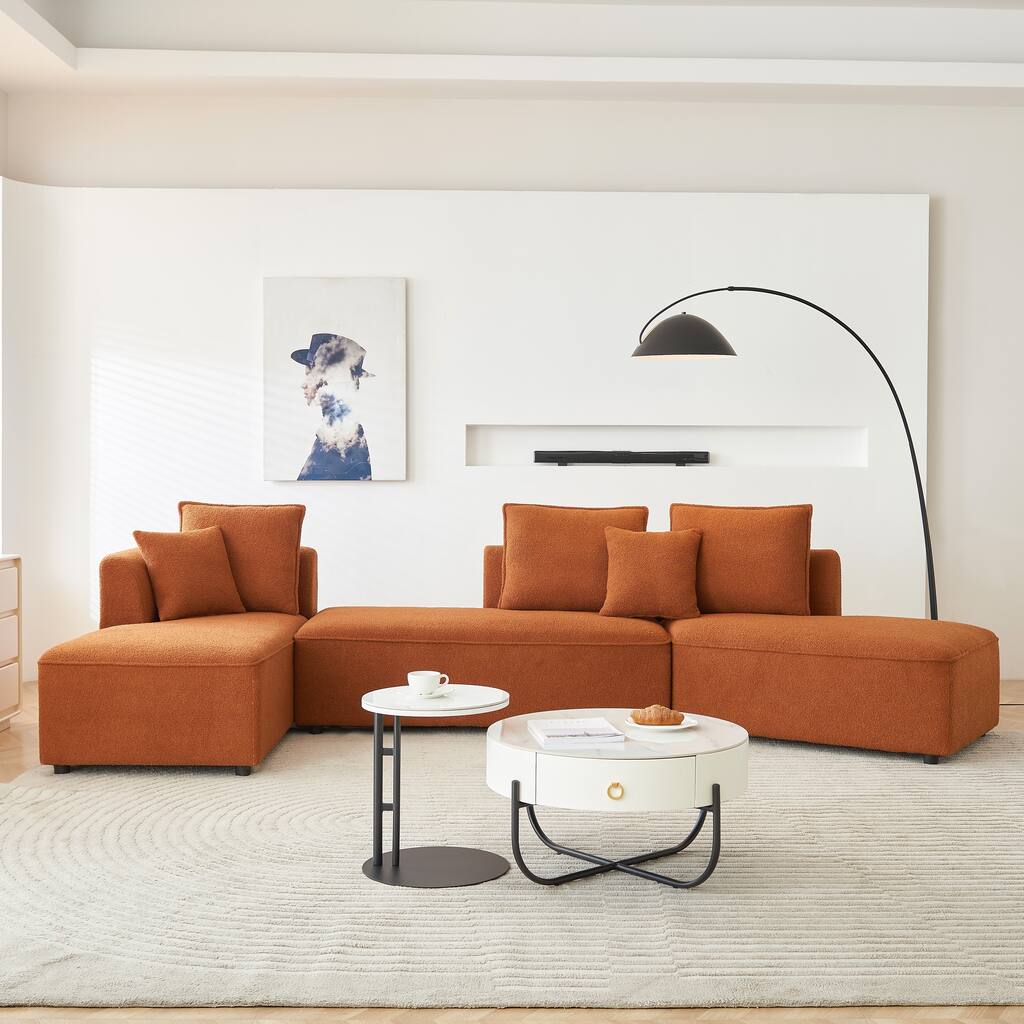 Curved Modular Sectional Sofa for Living Room, Oversized L Shaped Couch with Chaise Lounge Sofa Set