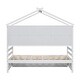 preview thumbnail 105 of 116, Bedroom House Bed with Roof Frame Bedside-shelves and Under Bed Storage Unit