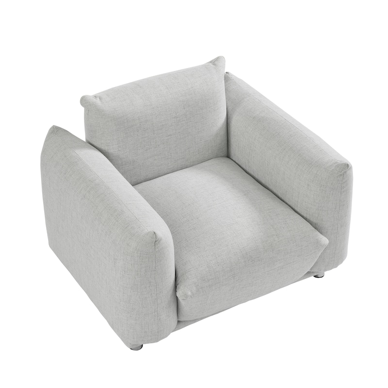Accent Cotton Linen Chair Single Sofa