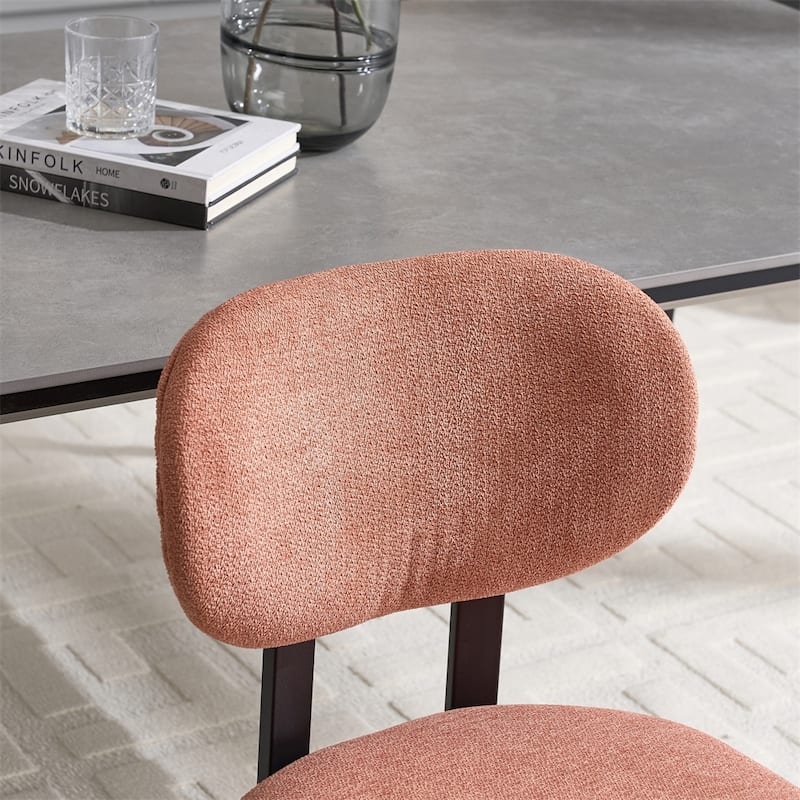 Dining Room Chairs Set of 2,Upholstered Boucle Kitchen Dining Chairs