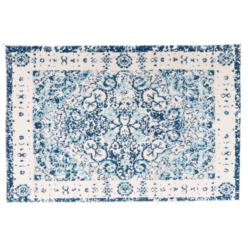 World Rug Gallery Vintage Oriental Distressed Medallion Rug