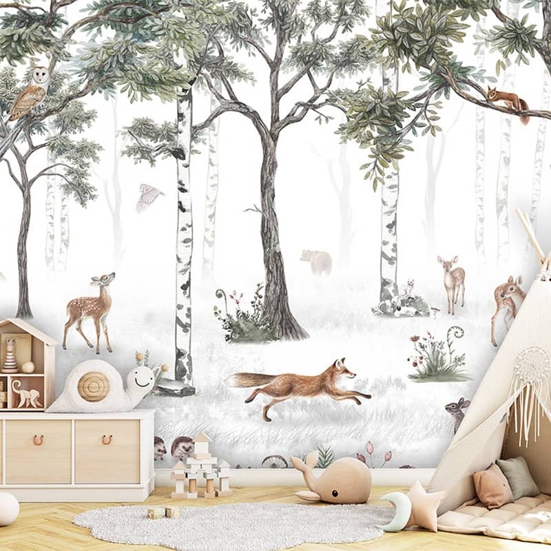Tempaper Woodland Adventure Peel and Stick Wall Mural - 8' x 13'