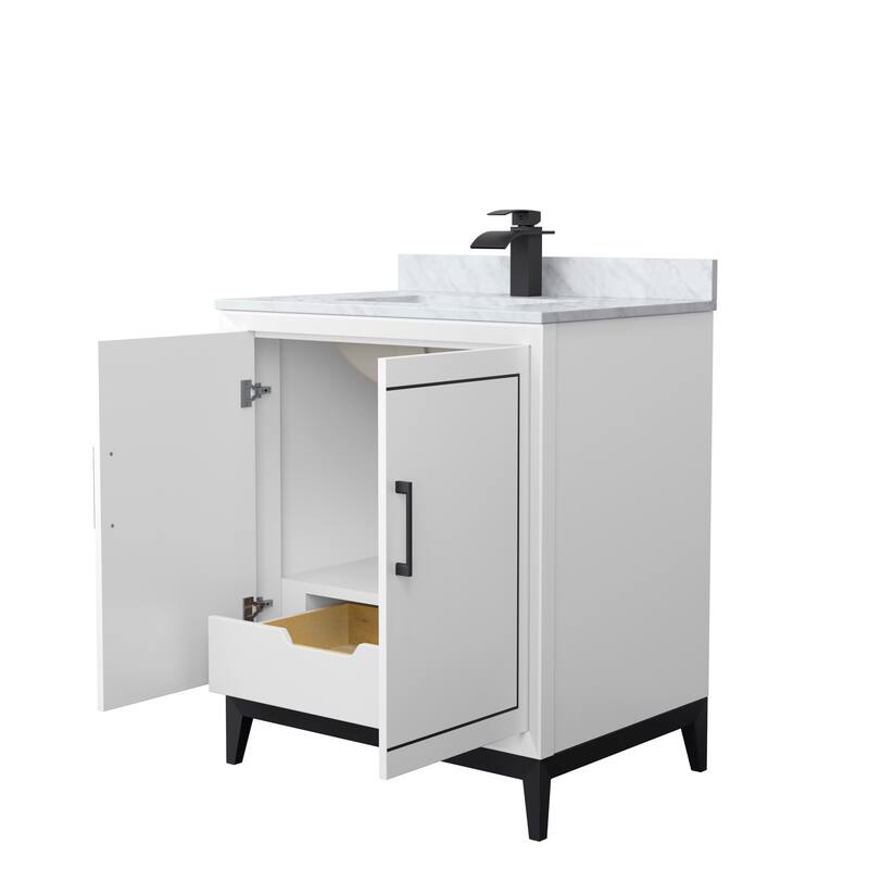 Marlena 30-Inch Single Vanity Set, Carrara Marble Top