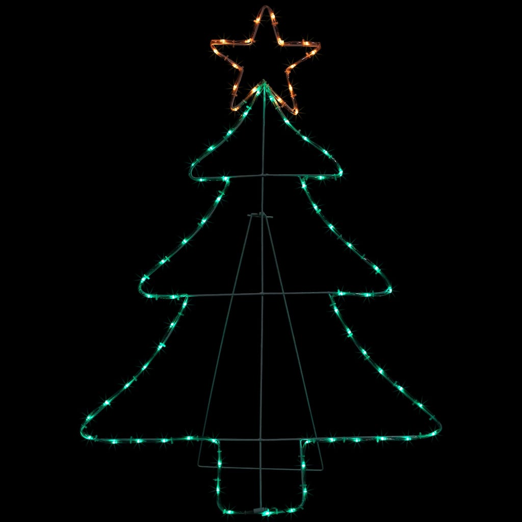 38.5" Lighted Christmas Tree Silhouette Outdoor Christmas Decor
