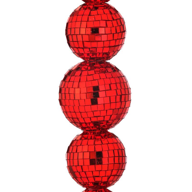 9"Multi Mirror Ball Ornament Set of 3