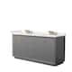 Option Dark Gray, Bronze Trim, White Quartz Top