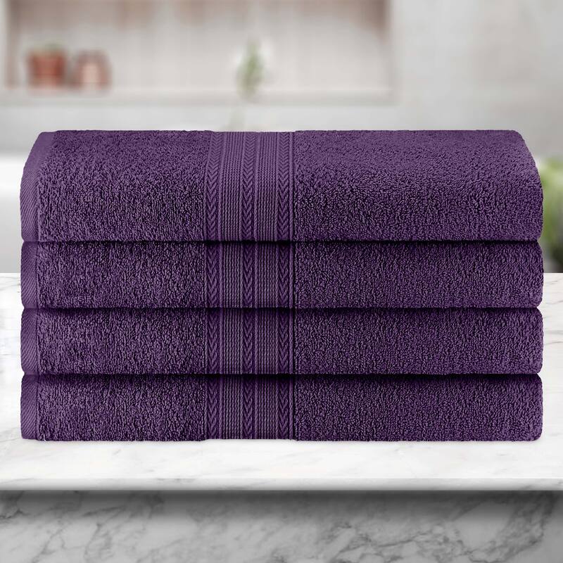 Eco-Friendly Sustainable Cotton Bath Towel by Superior (Set of 4)
