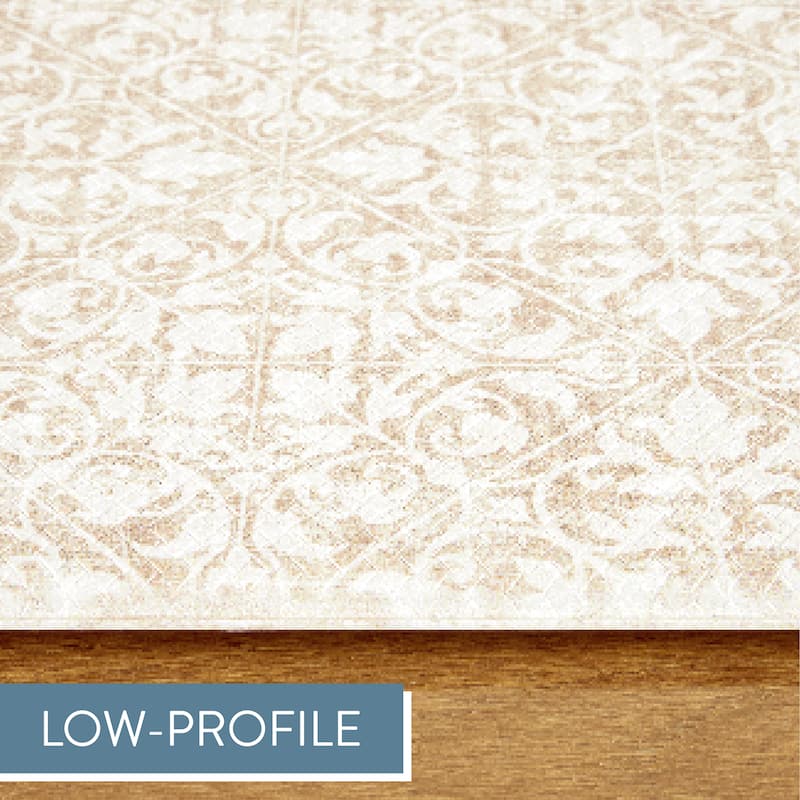 TOWN & COUNTRY BASICS Vintage Medallion Anti Fatigue Kitchen Mat Non-Slip Backing