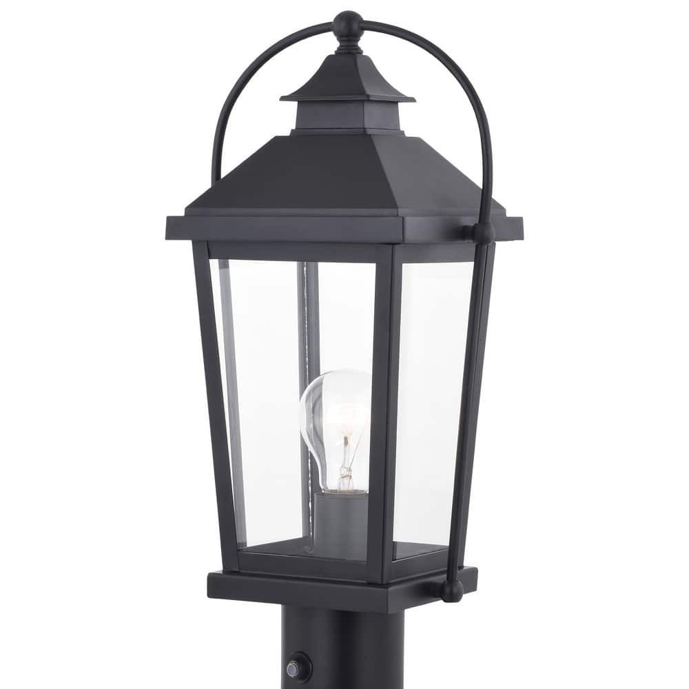 Vaxcel Lighting Lexington 1 Light Dusk to Dawn Outdoor Post Lamp Glass